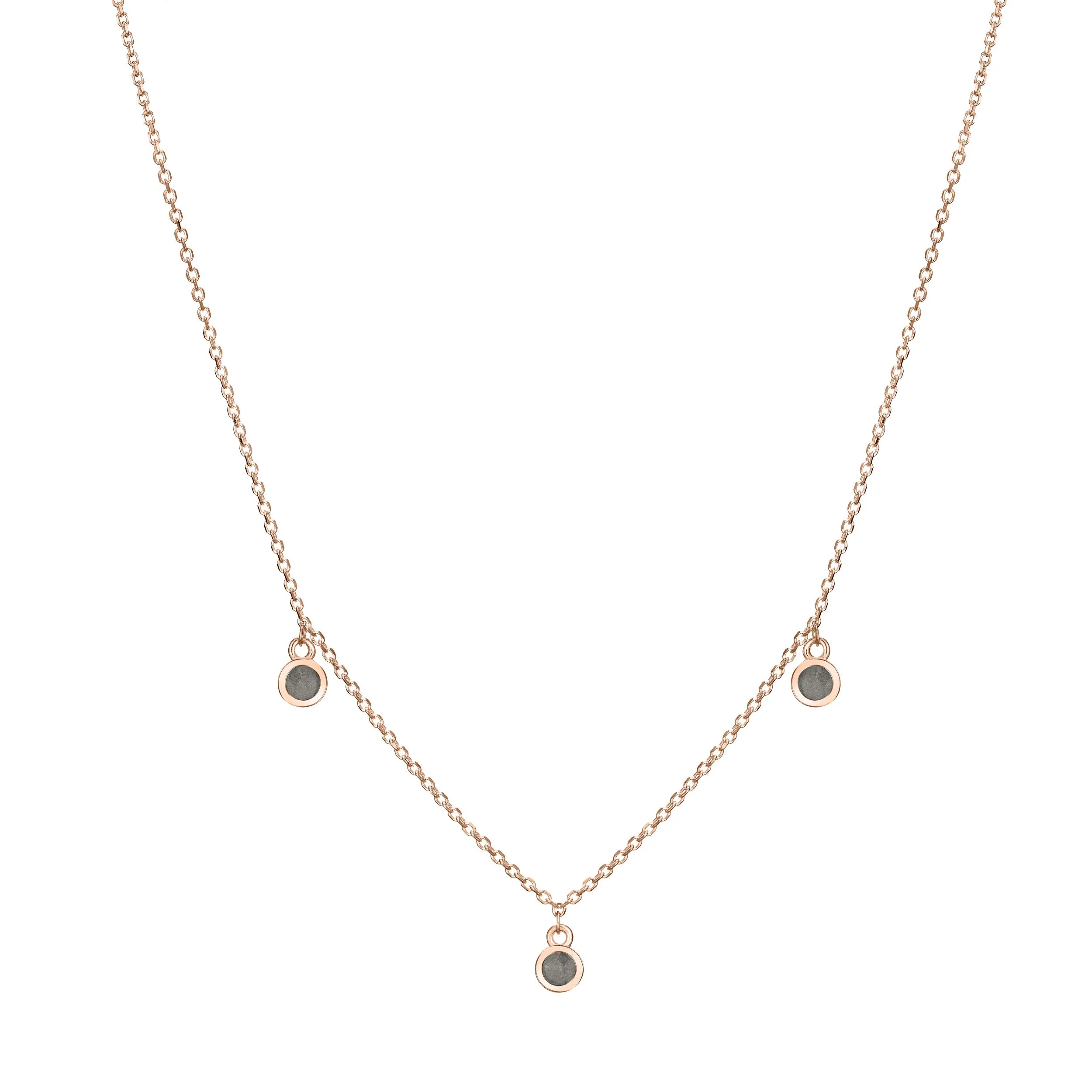 Drop Cremation Necklace in 14K Rose Gold