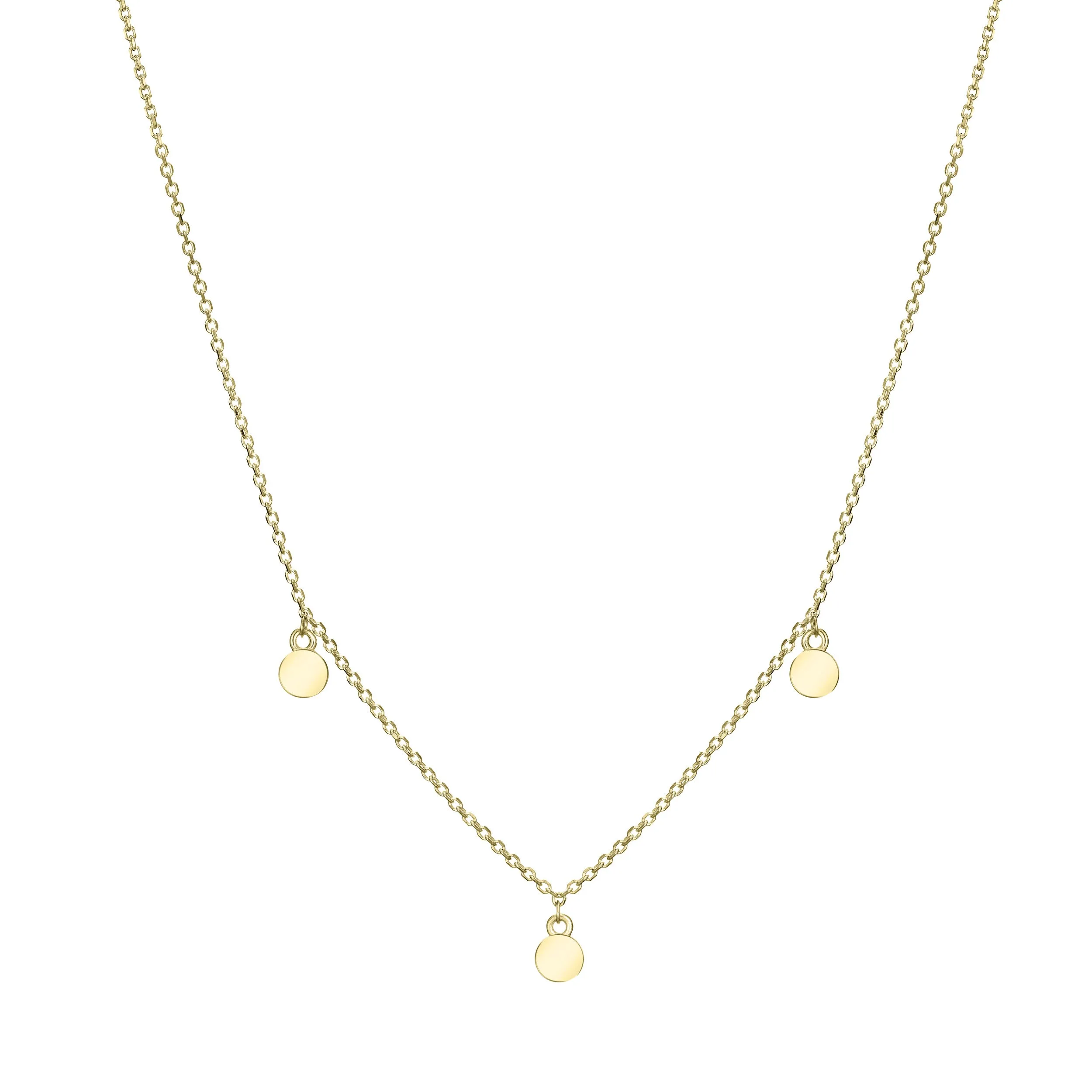 Drop Cremation Necklace in 14K Yellow Gold