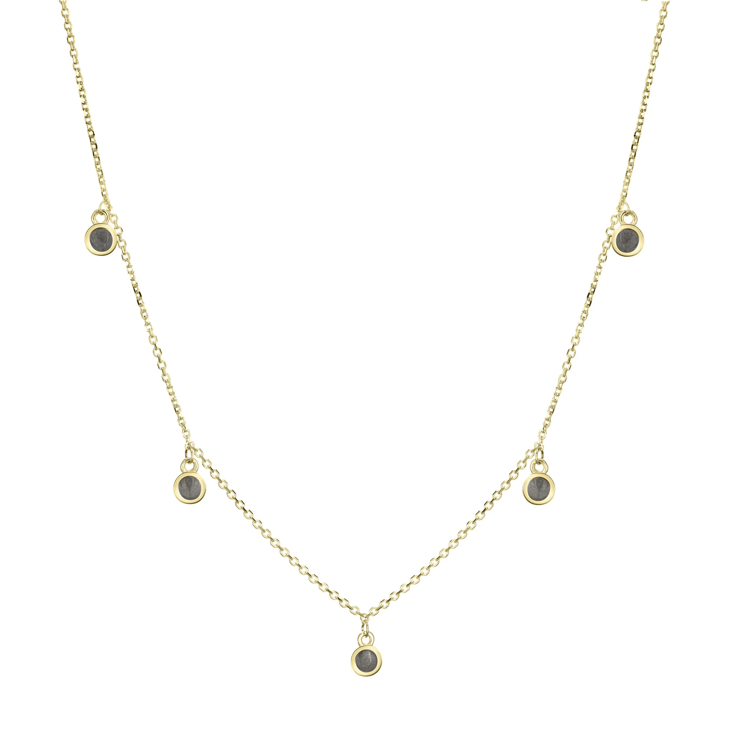 Drop Cremation Necklace in 14K Yellow Gold