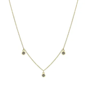 Drop Cremation Necklace in 14K Yellow Gold