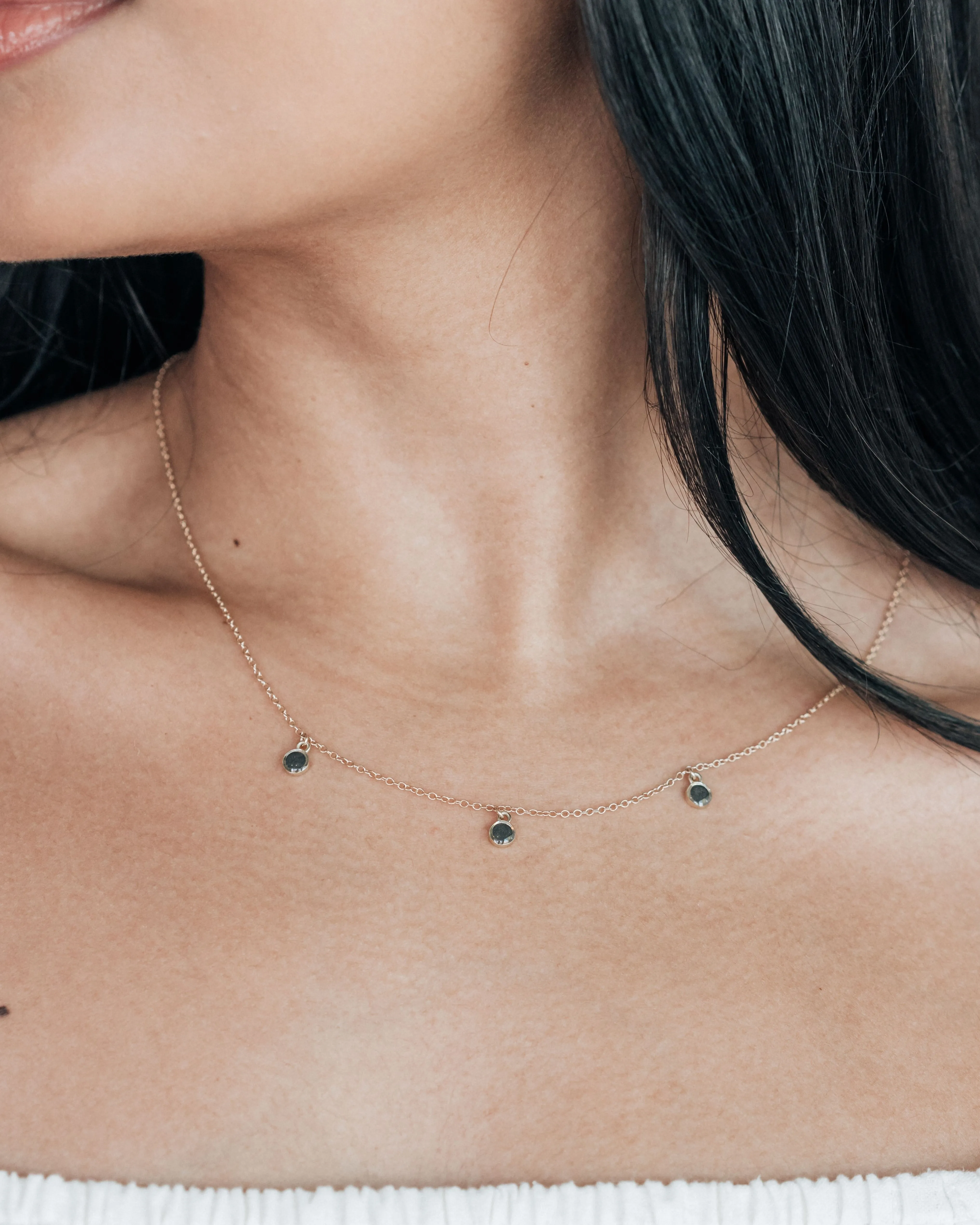 Drop Cremation Necklace in Sterling Silver