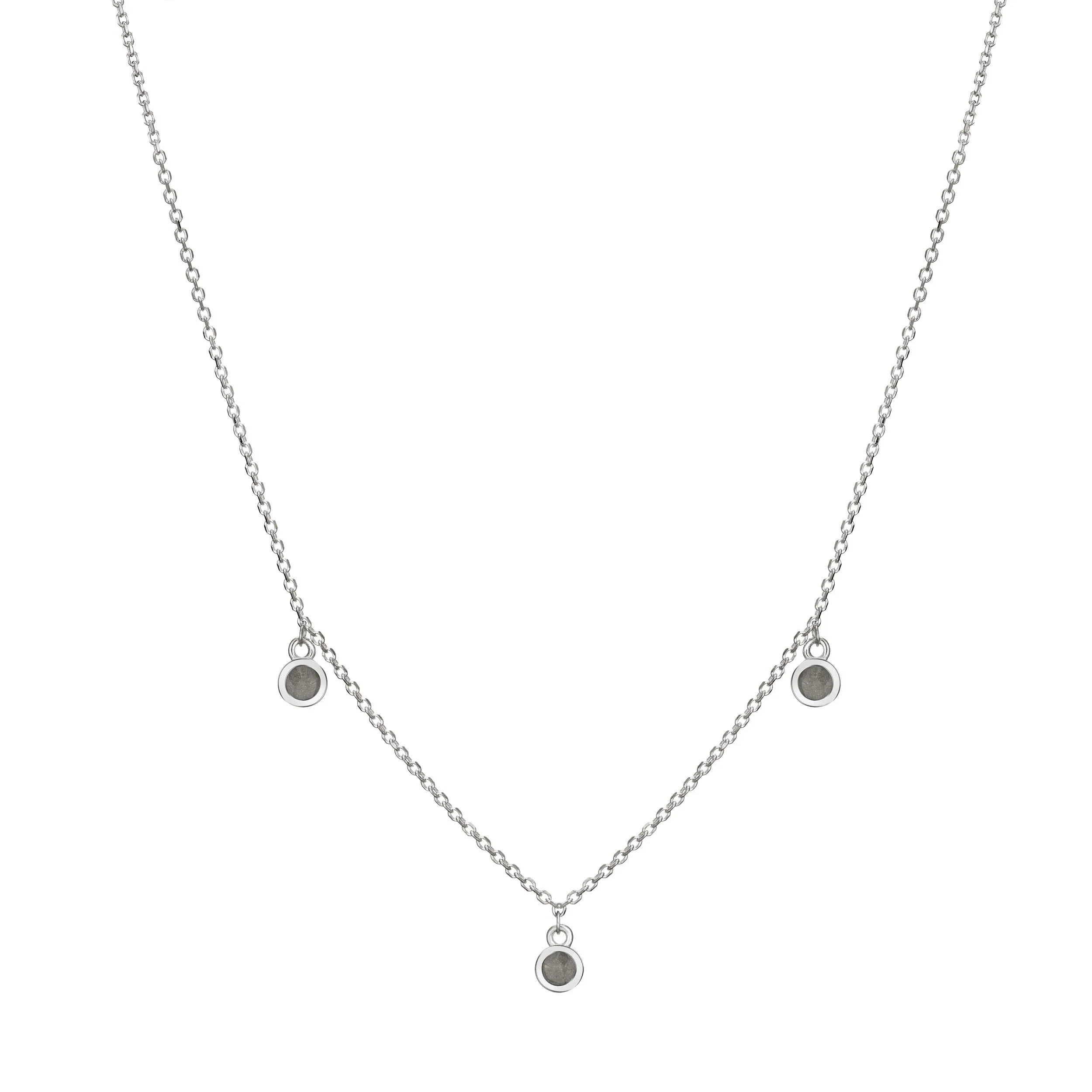 Drop Cremation Necklace in Sterling Silver