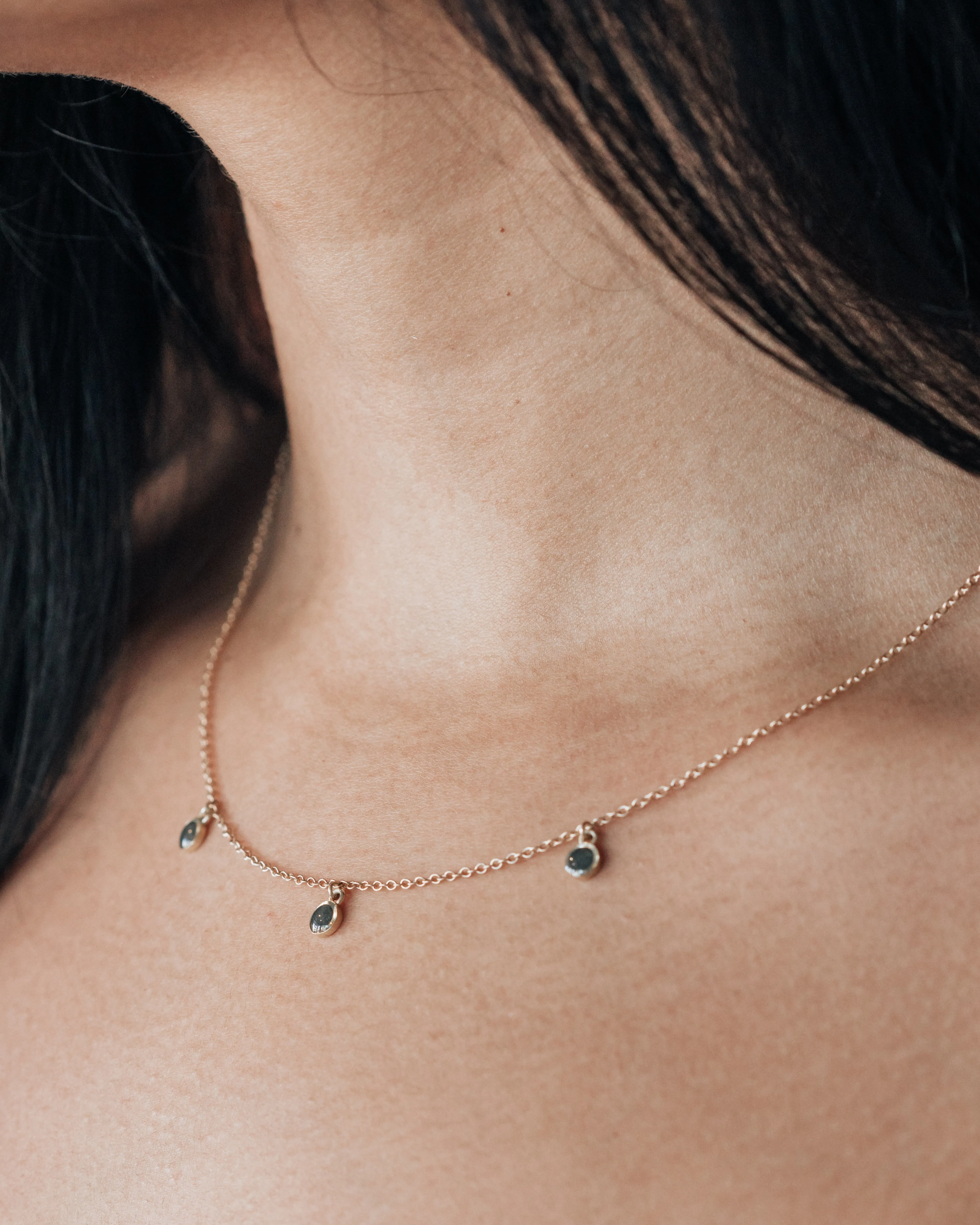 Drop Cremation Necklace in Sterling Silver