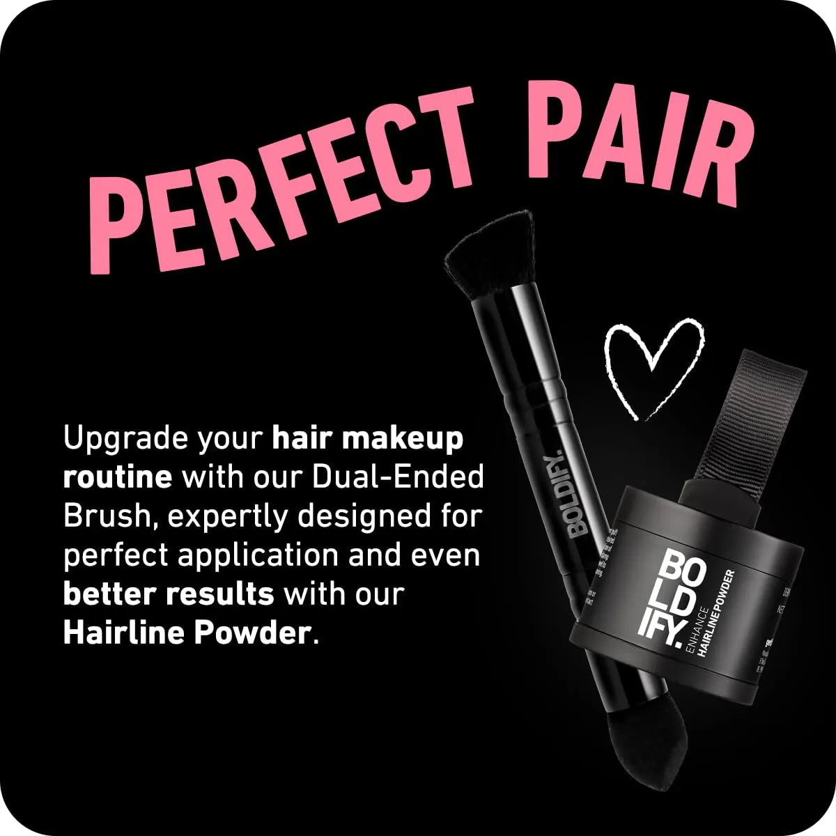Dual-Ended Hairline Powder Brush - Precision Makeup Brush Set with Sponge Tip for Seamless Blending - Ideal as a Concealer Brush, Hair Contour Brush, and Root Touch Up