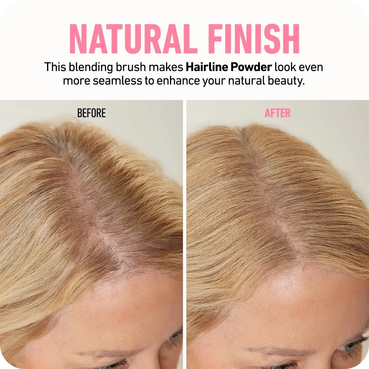 Dual-Ended Hairline Powder Brush - Precision Makeup Brush Set with Sponge Tip for Seamless Blending - Ideal as a Concealer Brush, Hair Contour Brush, and Root Touch Up