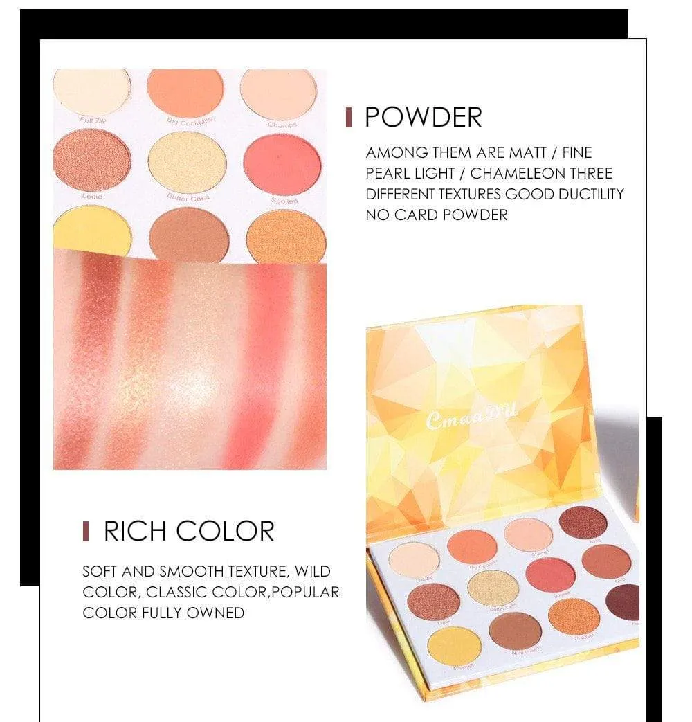 Earthy Golden 12 Colors Eyeshadow Palette
