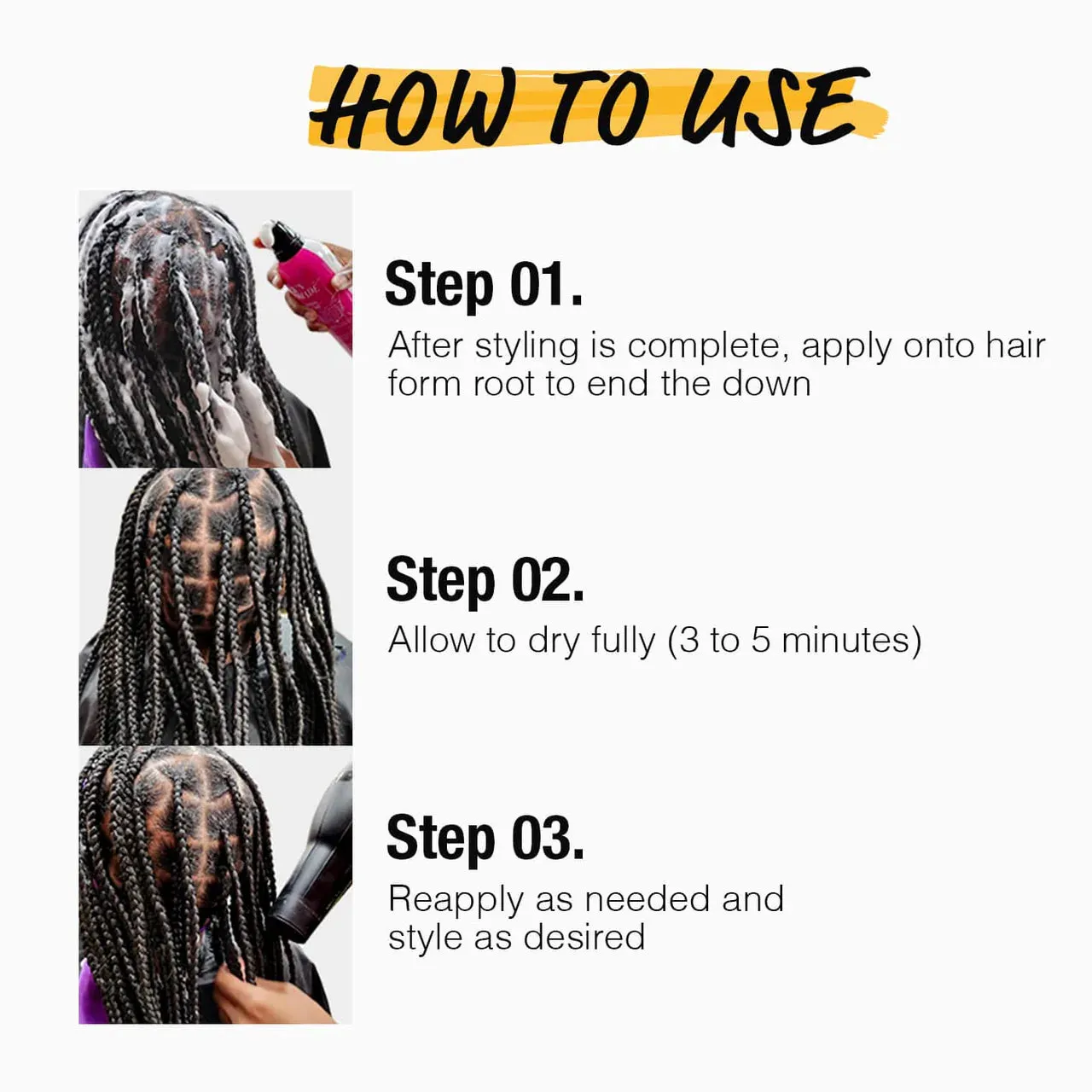 Ebin New York Braid Formula Setting Mousse Smoothing & Shine Menthol
