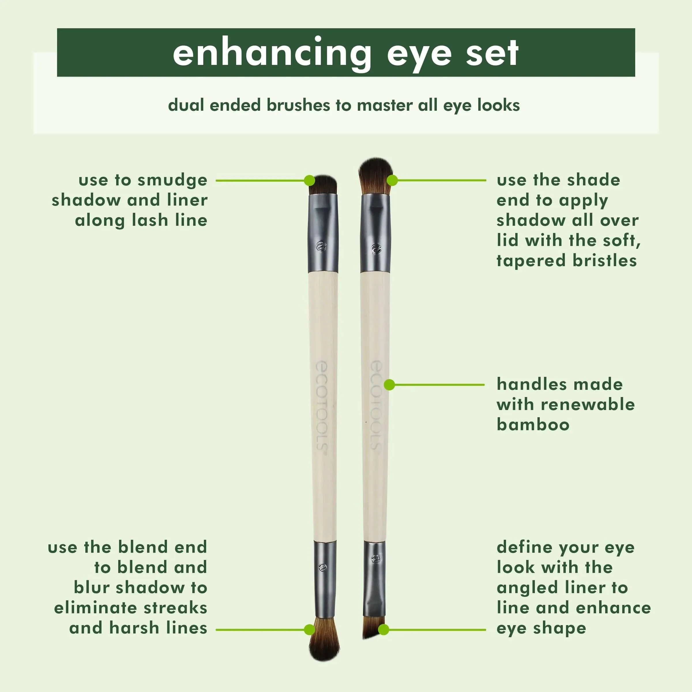 Ecotools Eye Enhancing Duo Makeup Brush Set