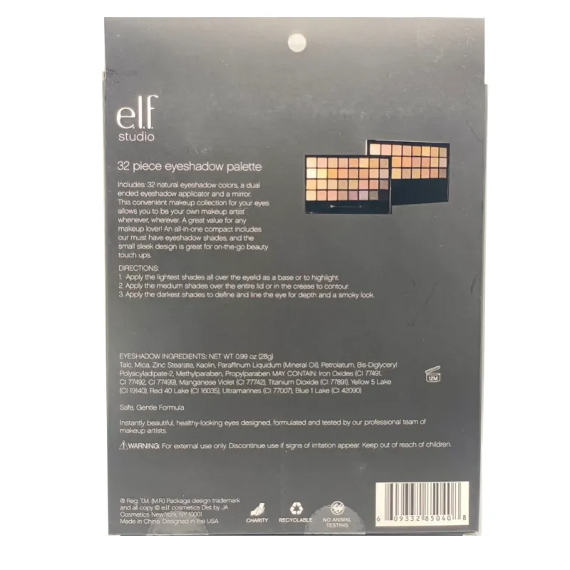 e.l.f. Cosmetics 32 Piece Eyeshadow Palette - Natural Colors