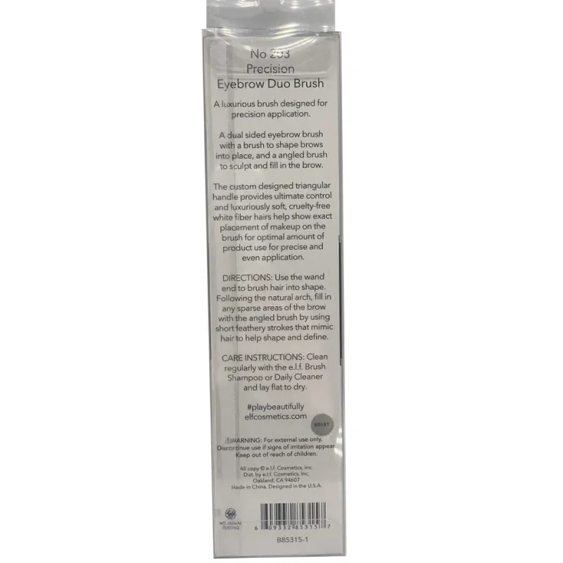 e.l.f. Cosmetics Precision Brush Collection - No.203 Eyebrow Duo Brush