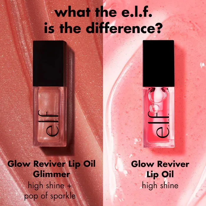 Elf Glow Reviver Lip Oil Glimmer Finish With Glitter
