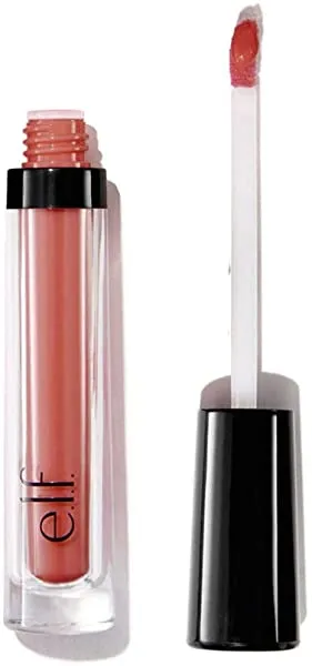 e.l.f, Tinted Lip Oil, Long Lasting, Sheer Coverage, Non-Greasy, Non-Sticky, Moisturizes, Hydrates, Adds Shine, Nude Kiss, Infused with Jojoba, Apricot and Vitamin E, 0.1 Oz