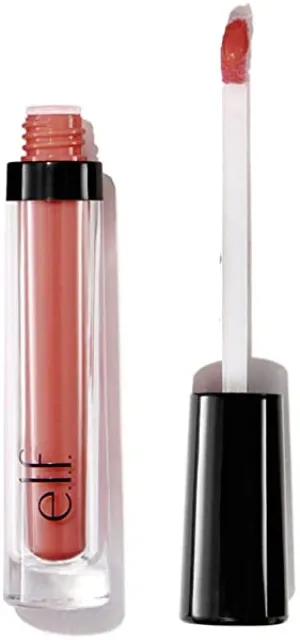 e.l.f, Tinted Lip Oil, Long Lasting, Sheer Coverage, Non-Greasy, Non-Sticky, Moisturizes, Hydrates, Adds Shine, Nude Kiss, Infused with Jojoba, Apricot and Vitamin E, 0.1 Oz