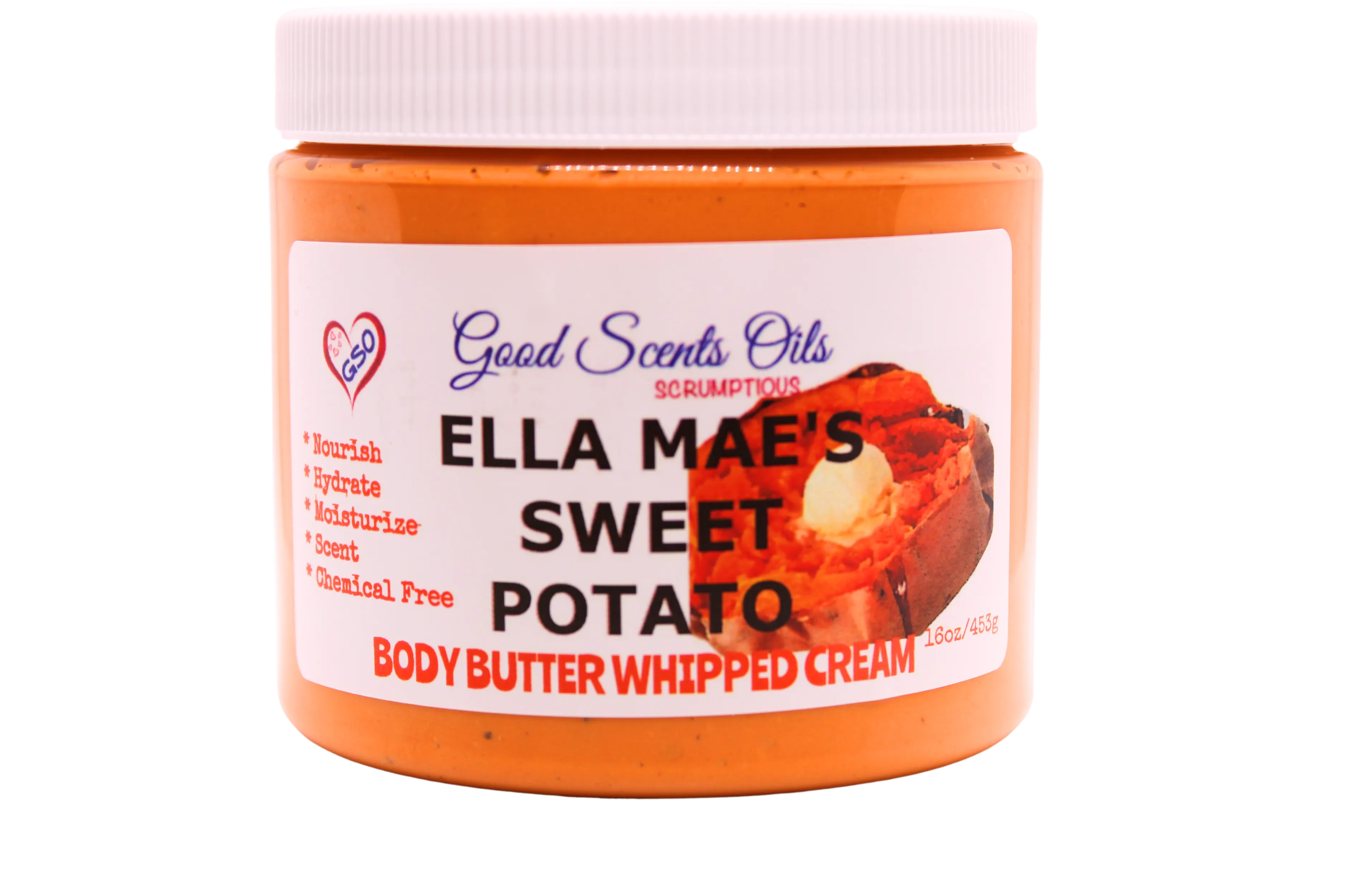 ELLA MAE SWEET POTATO SKIN BODY CREAM 16oz