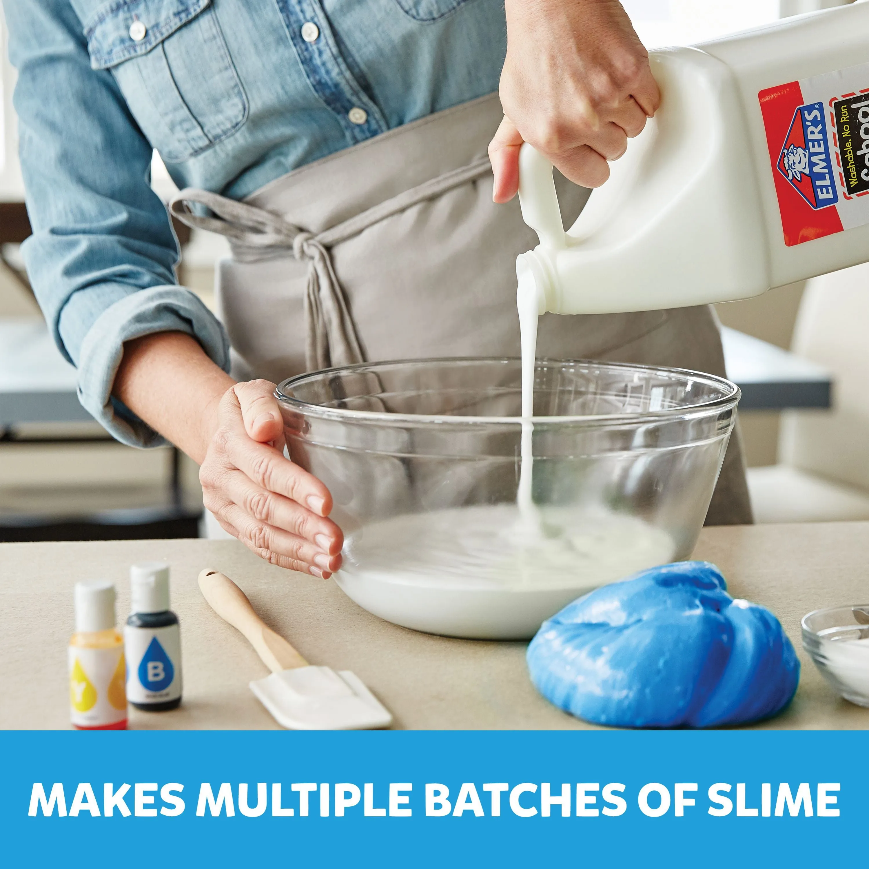Elmer's Liquid School Glue, Clear, Washable, 1 Gallon - Great for Making Slime
