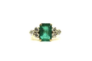 Emerald And 6 Diamond Ring Ad No. 0425