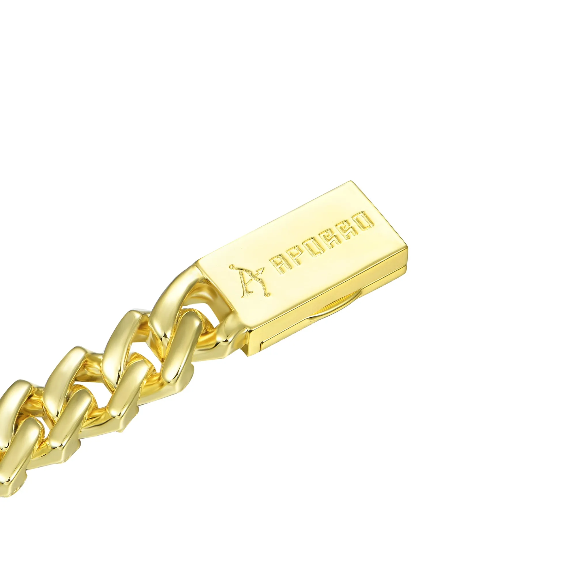 Emerald Cut Prong Cuban Link Chain