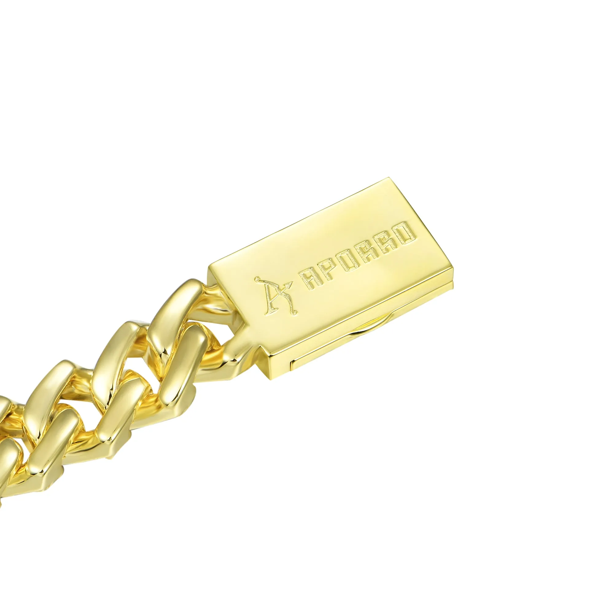 Emerald Cut Prong Cuban Link Chain