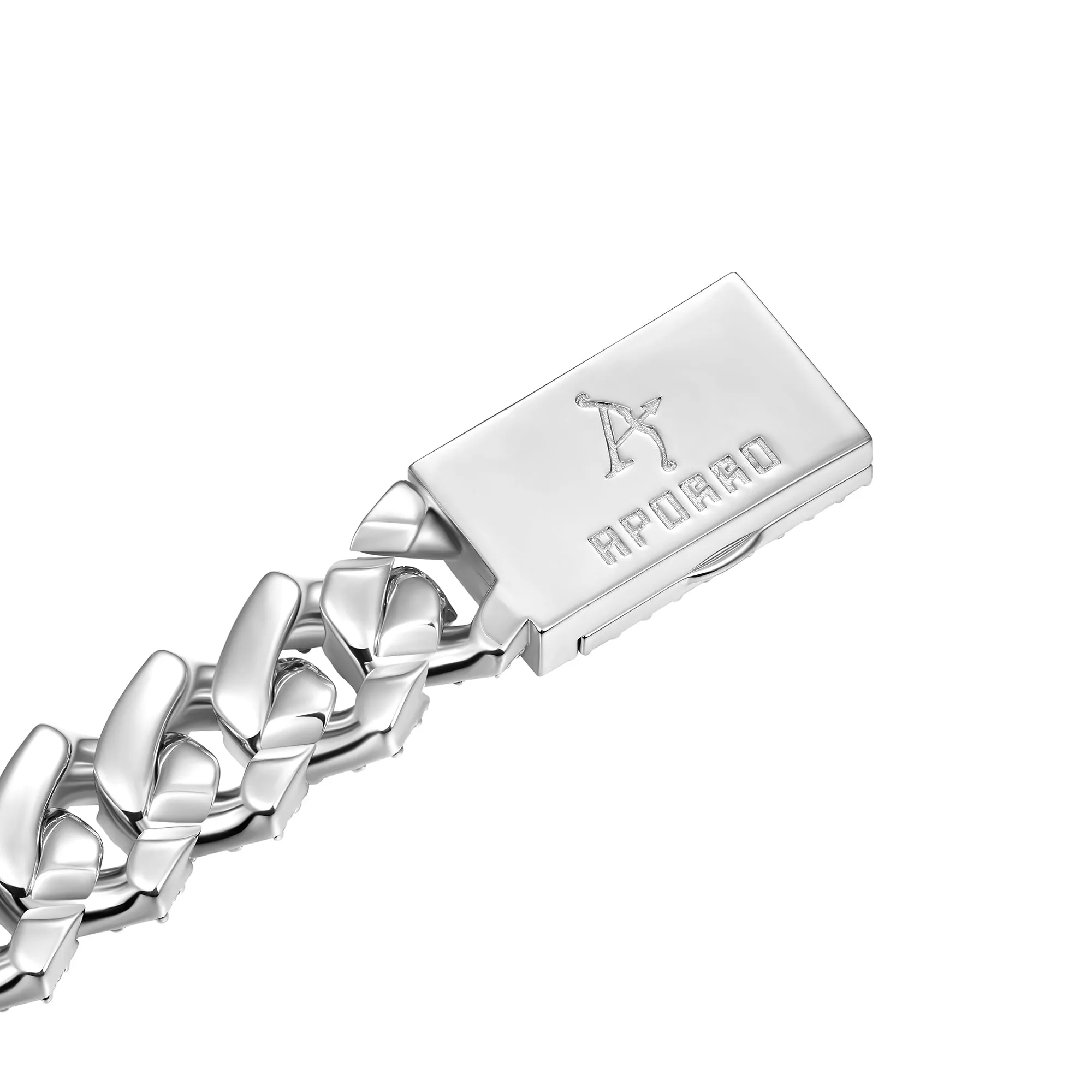 Emerald Cut Prong Cuban Link Chain