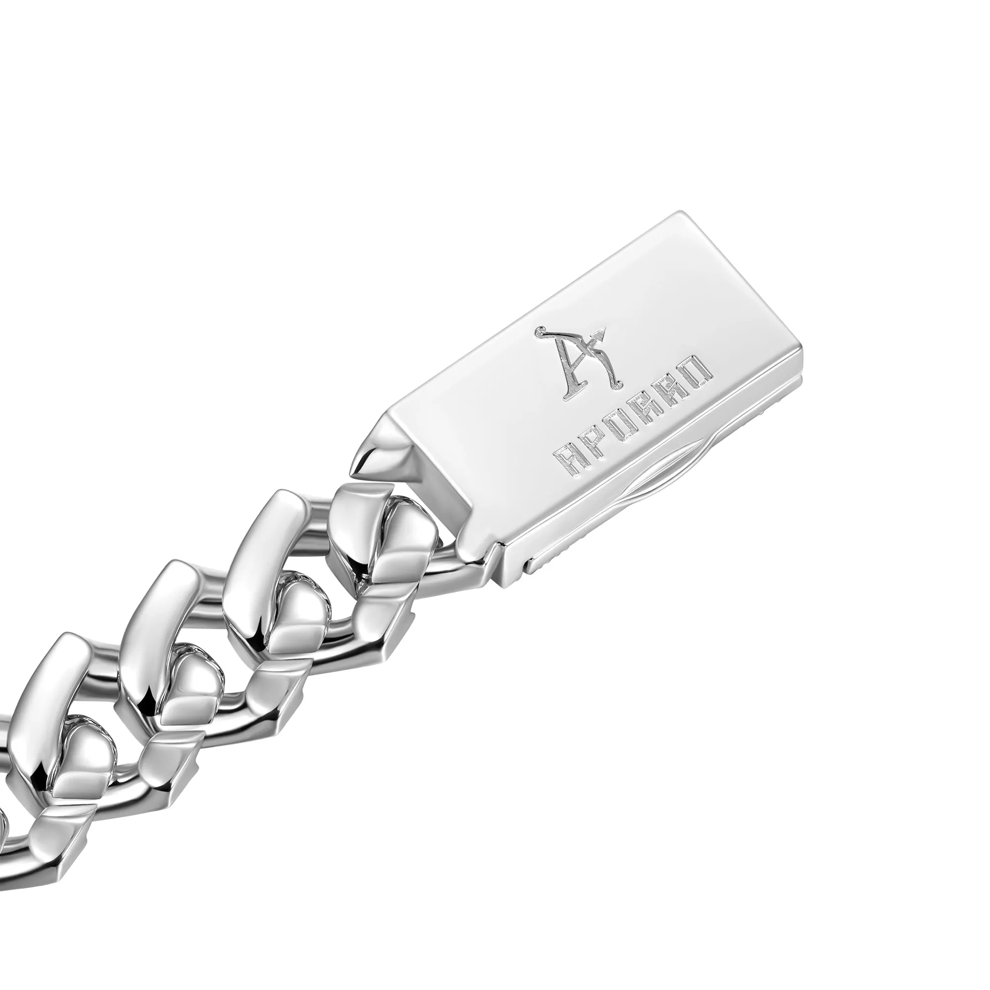 Emerald Cut Prong Cuban Link Chain