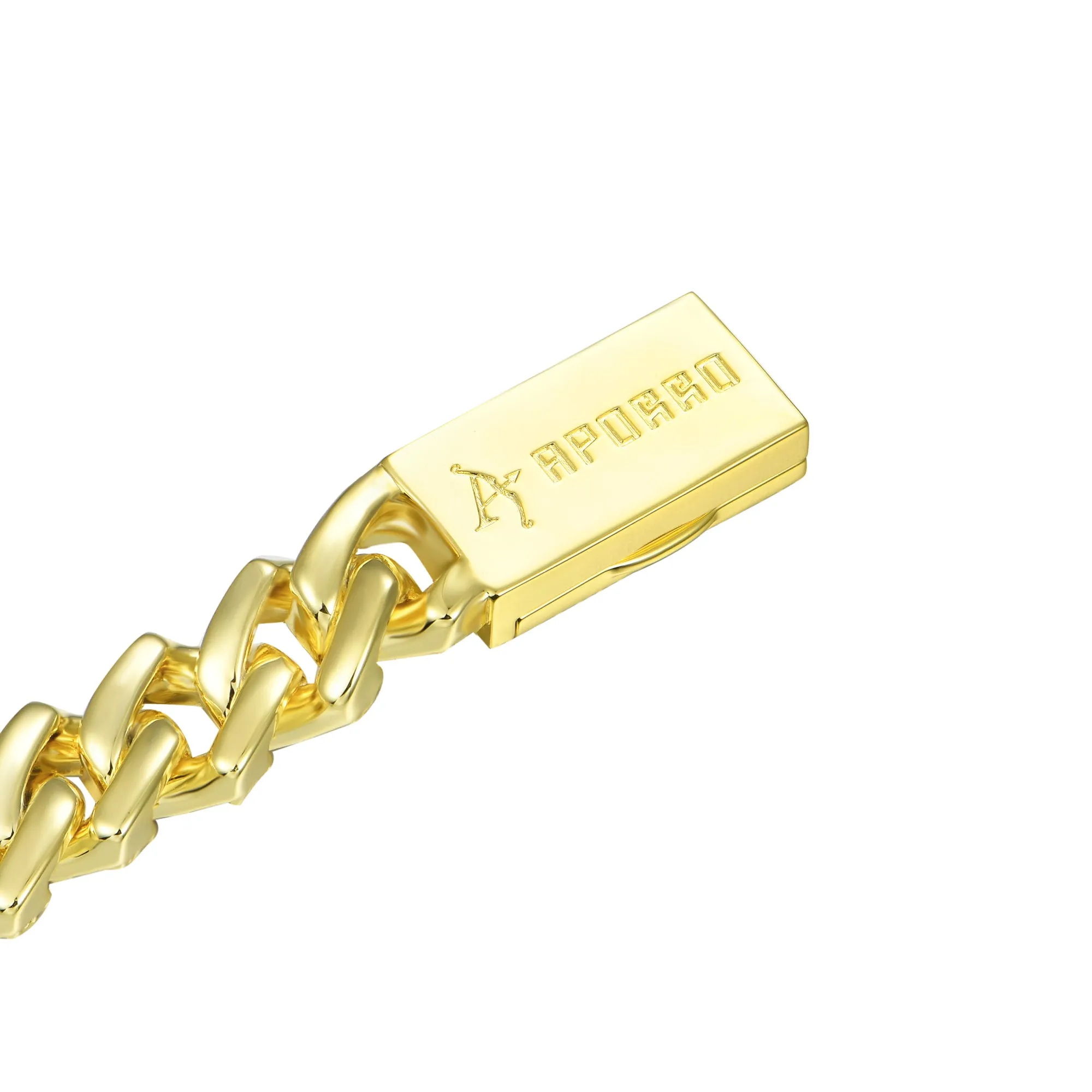 Emerald Cut Prong Cuban Link Chain