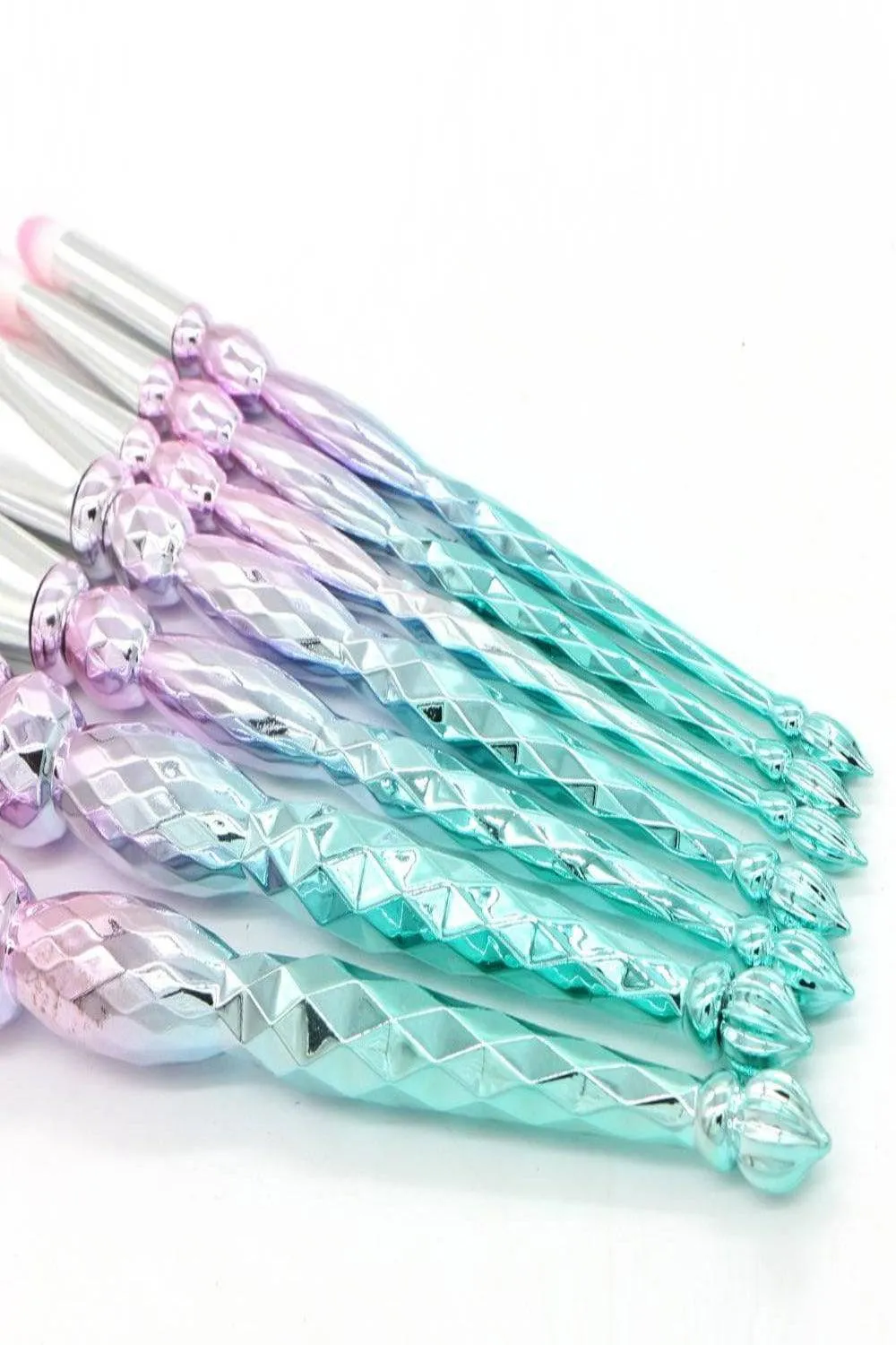 Emerald Diamond Makeup Brush Set - 7 Pack