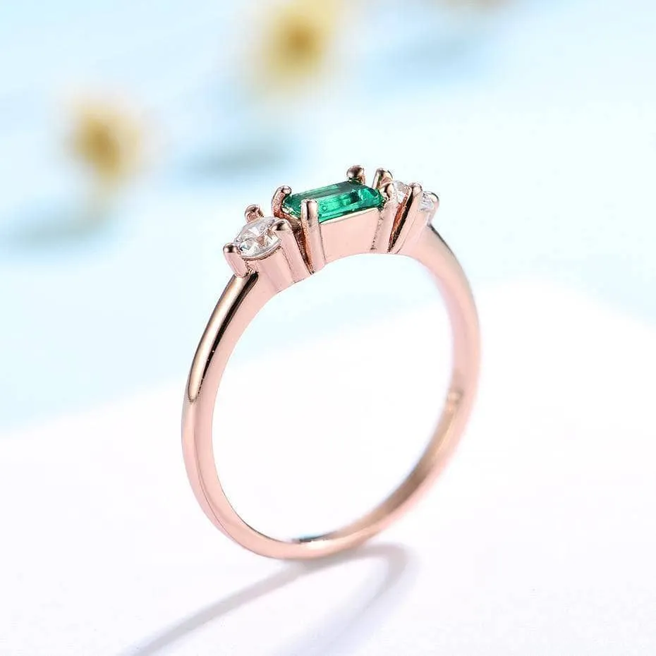Emerald Gemstone Engagement Ring