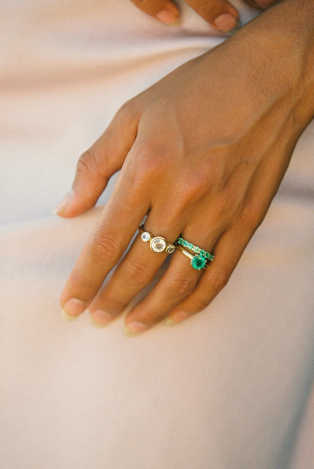 Emerald Round Solitaire Ring