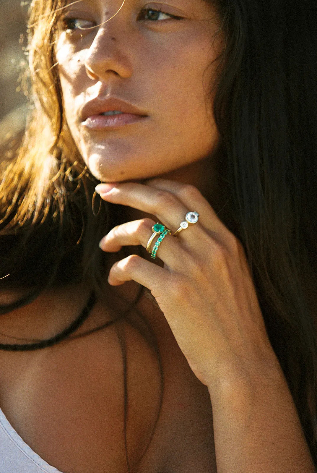 Emerald Round Solitaire Ring