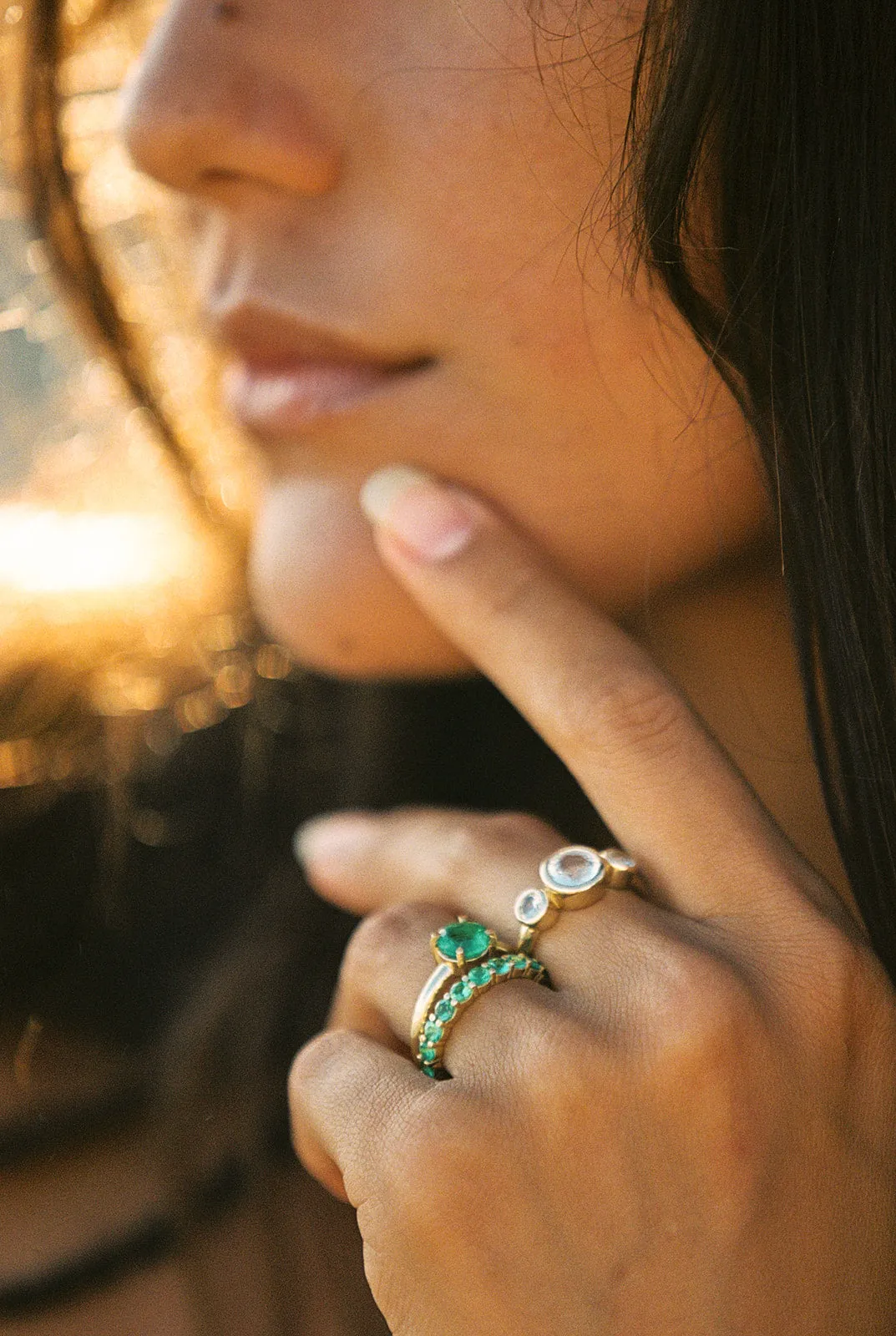 Emerald Round Solitaire Ring