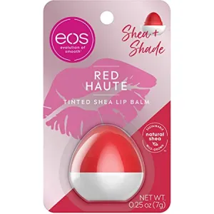 EOS SHEA   SHADE  TINTED LIP BALM "RED HAUTE"