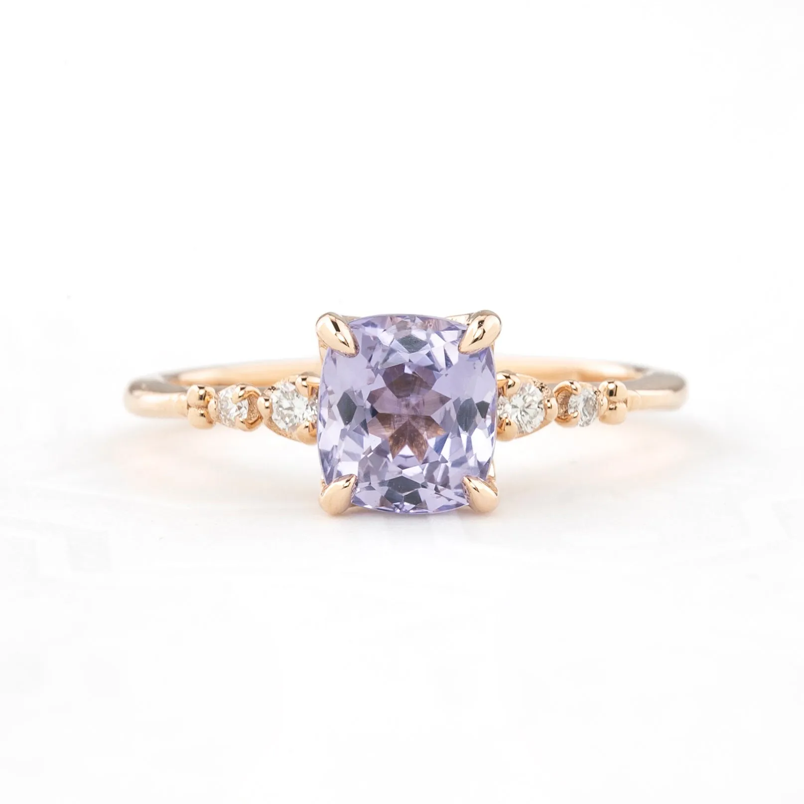 Estel Fleur Ring 1.62ct Lavender Purple Spinel, 14k Rose Gold (One of a kind)