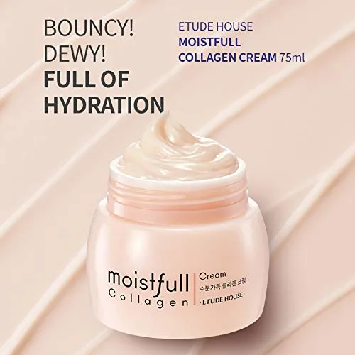 ETUDE HOUSE Moistfull Collagen Cream 75ml (New Version) | Facial Moisturizing Wrinkle Cream with Collagen for Women Skin Care