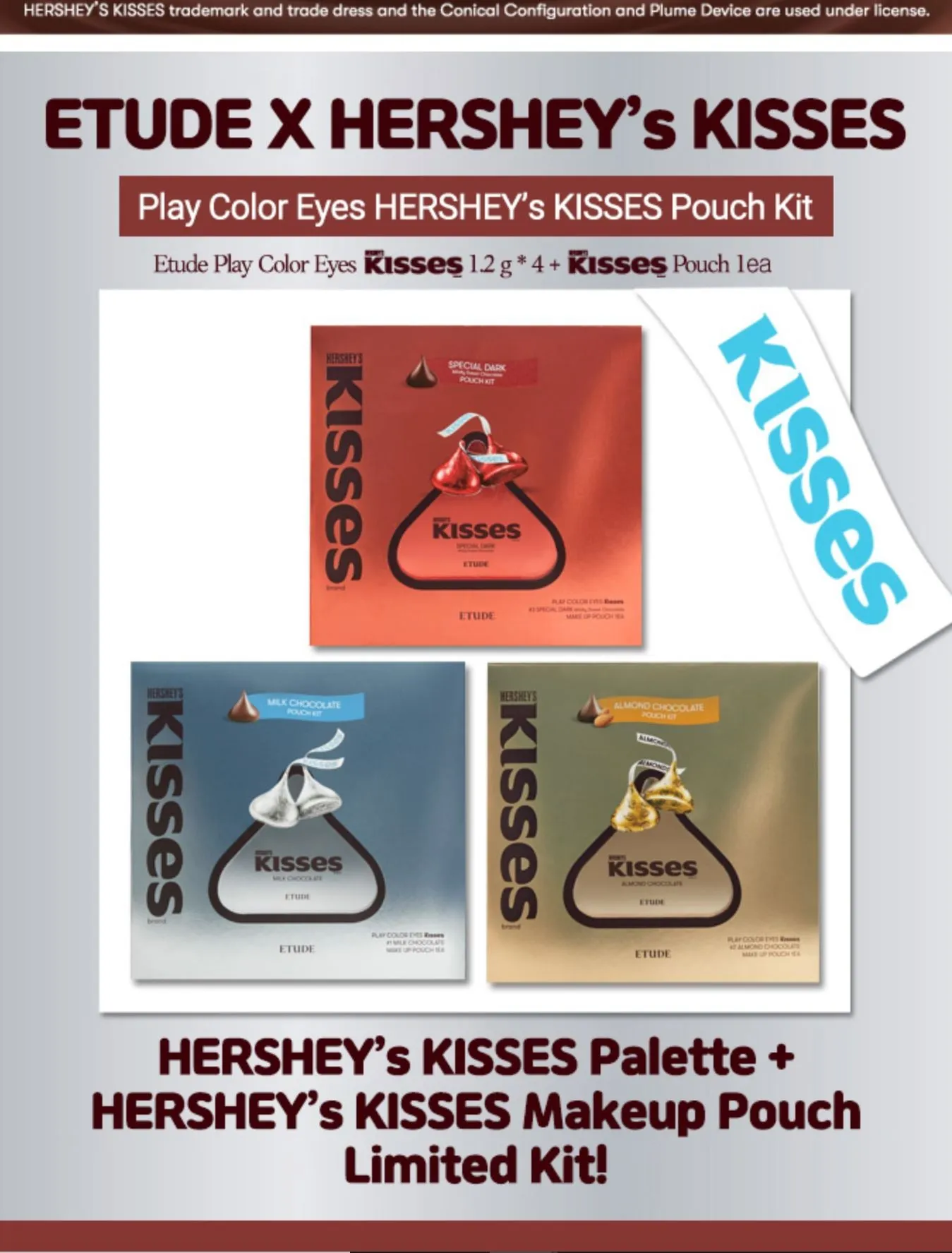 ETUDE HOUSE Play Color Eyes HERSHEY'S KISSES Pouch Kit
