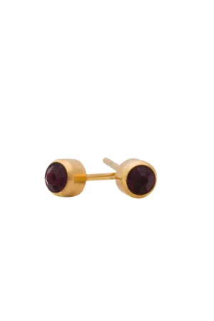 EURO 51220 Purple Amethyst Crystal February Birthstone 4mm Gold
