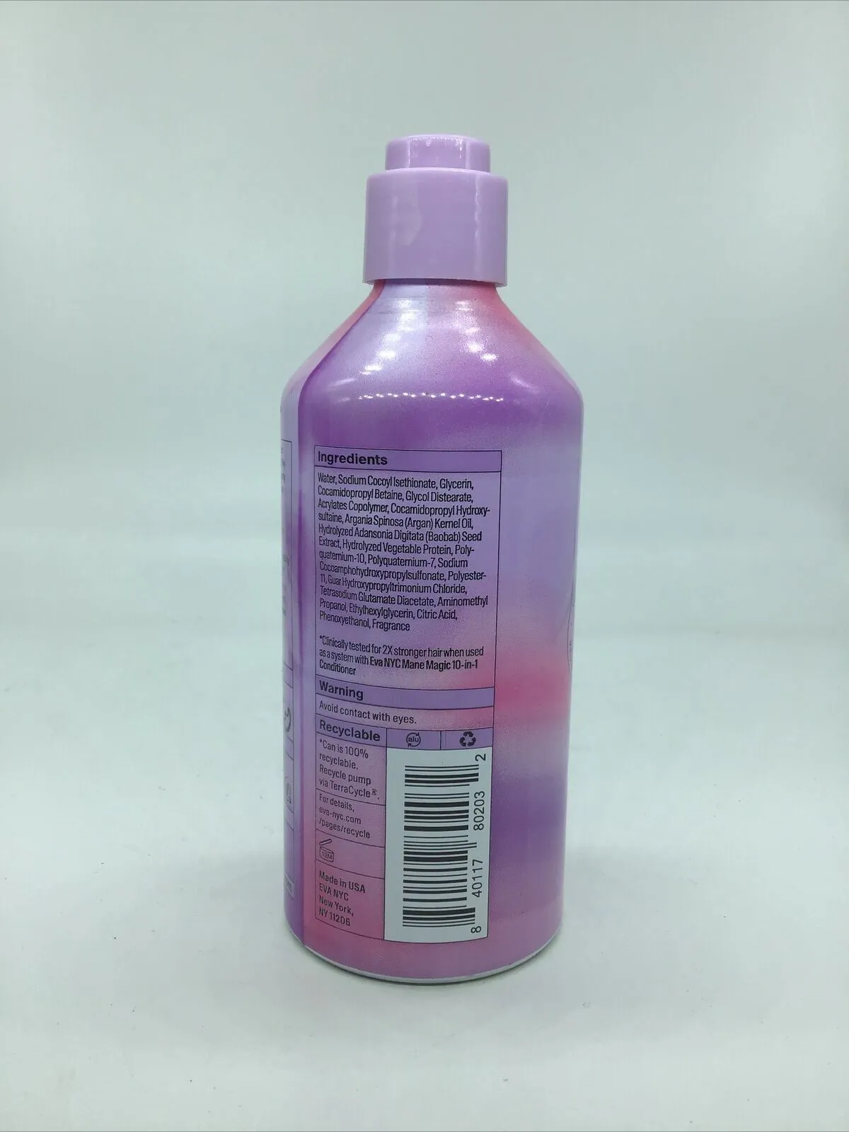 Eva Nyc Mane Magic 10-in-1 Shampoo Argan Oil • 8.8 fl oz (260 mL) NO PUMP