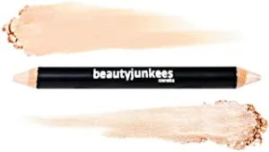 Eye Brightener Stick Highlighter - Eyebrow Concealer Duo Pencil Crayon Makeup, Creamy Matte Brow Shaper Definer, Shimmer for Highlighting Inner Corner, Gluten Paraben Cruelty Free, Cool Beige