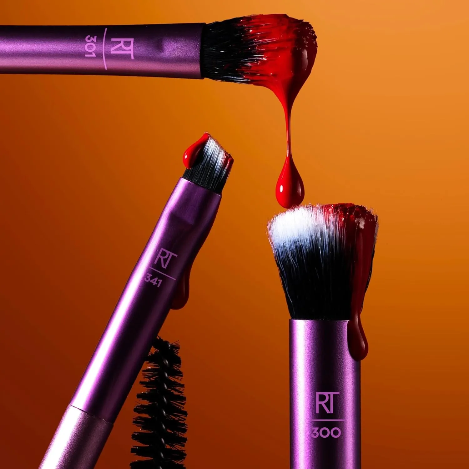Eye Shade & Blend Makeup Brush Trio, for Eyeshadow & Liner, Makeup Tools for Shaping & Grooming Brows, Defined Makeup Look, Synthetic Bristles, Vegan & Cruelty-Free, 3 Count