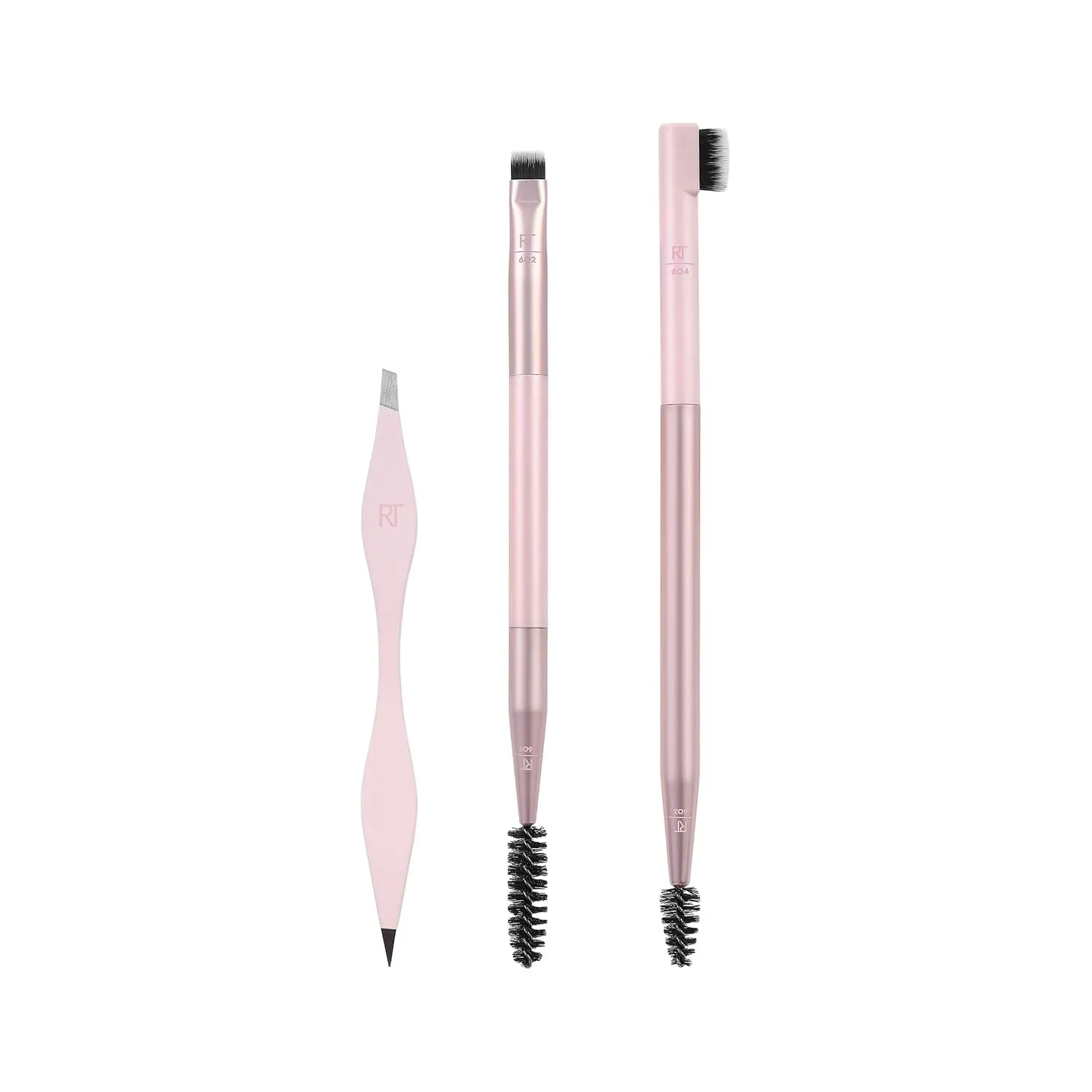 Eye Shade & Blend Makeup Brush Trio, for Eyeshadow & Liner, Makeup Tools for Shaping & Grooming Brows, Defined Makeup Look, Synthetic Bristles, Vegan & Cruelty-Free, 3 Count