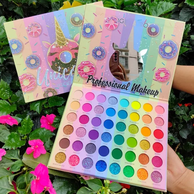 Eyeshadow Palette 48 Color Pressed Glitter Shimmer Matte -Neon Metallic Makeup