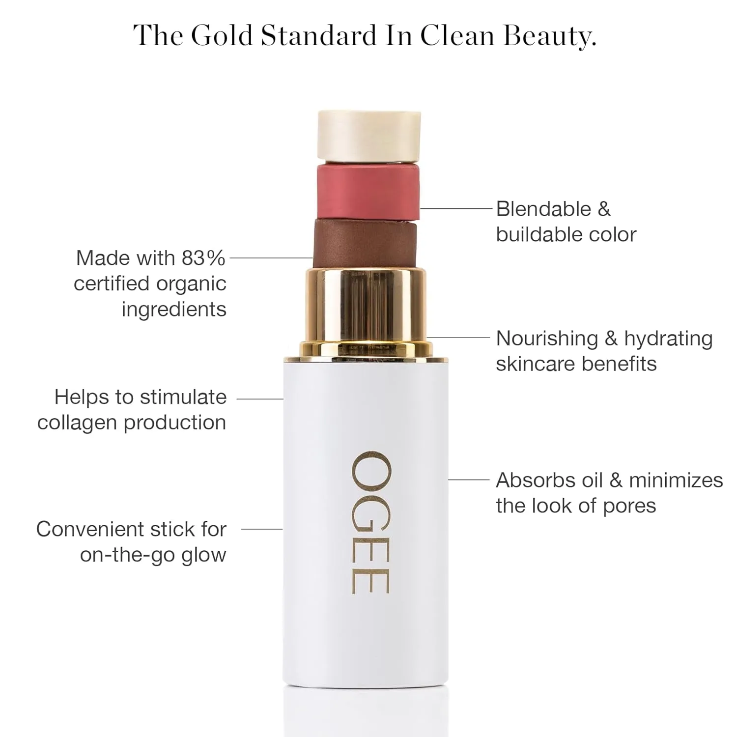 Face Stick Crystal Collection Trio - Contour Stick Makeup Collection - Certified Organic Contour Palette - Includes Bronzer Stick, Blush Stick & Highlighter Stick