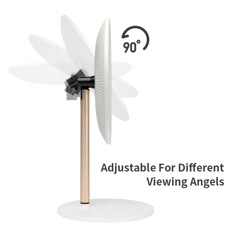 Factory Stand Smart Small Single Side Round Shape Base desktop Makeup Led  Mirror