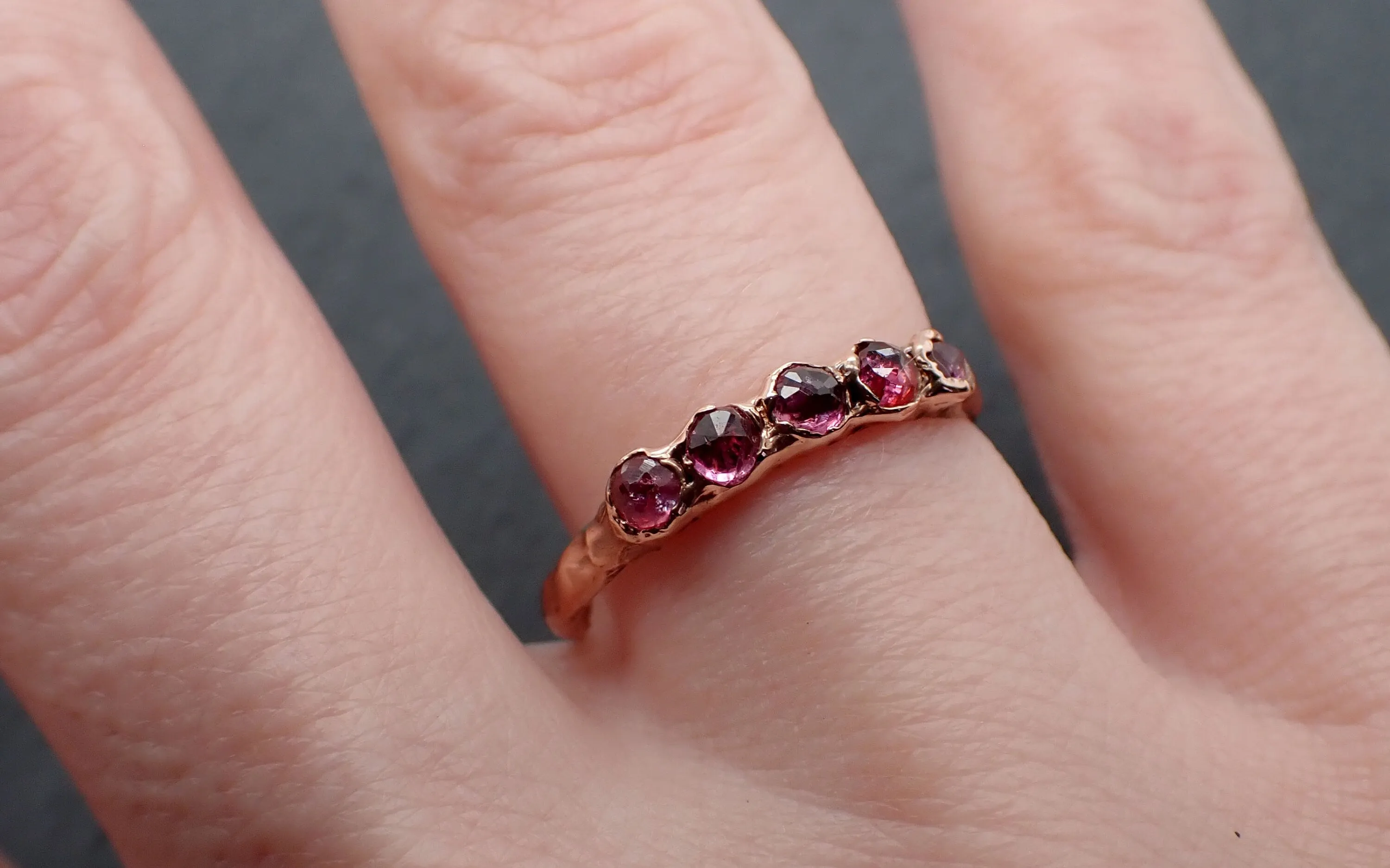Fancy cut Ruby Rose Gold Ring Gemstone Solitaire recycled 14k statement cocktail statement 3336