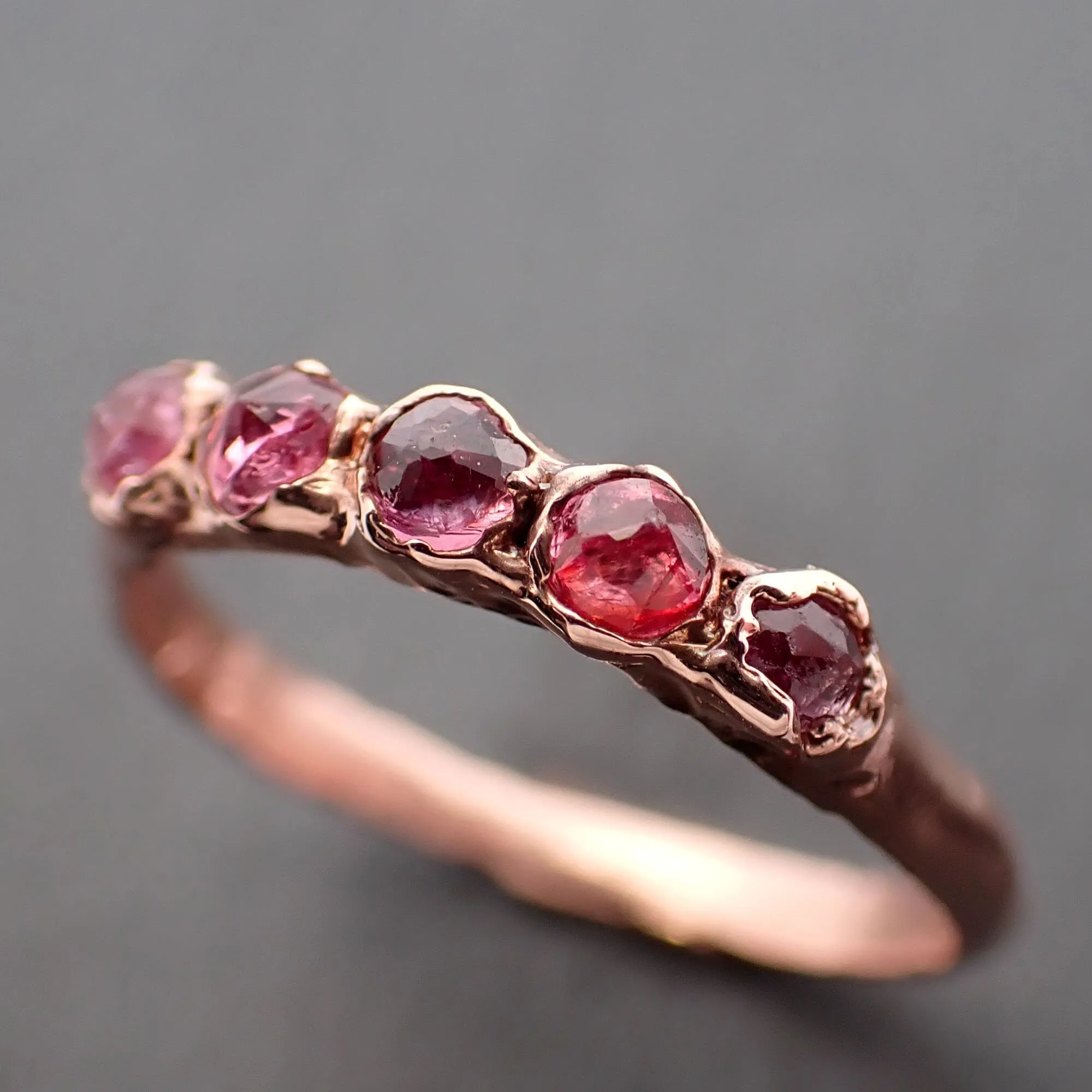 Fancy cut Ruby Rose Gold Ring Gemstone Solitaire recycled 14k statement cocktail statement 3336