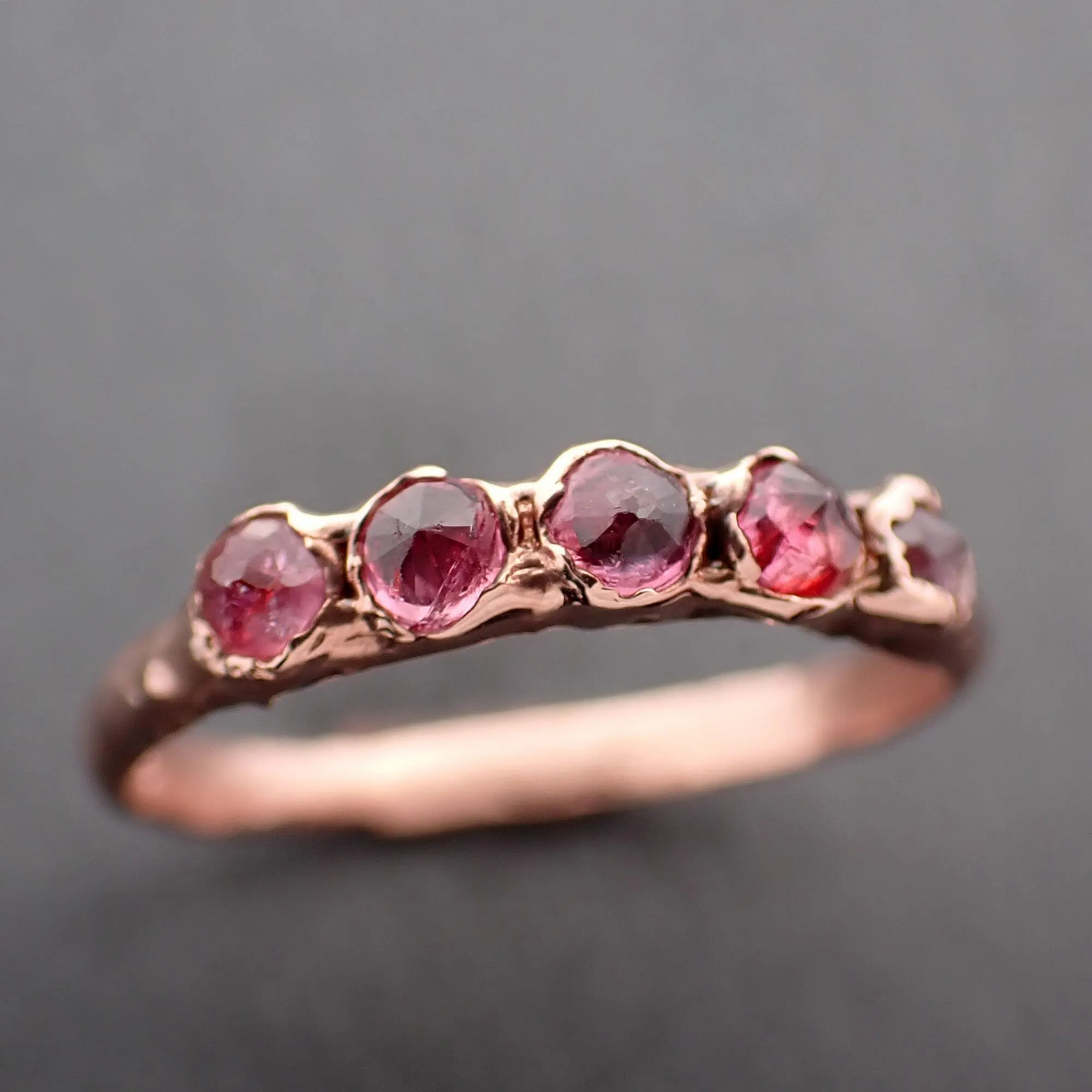 Fancy cut Ruby Rose Gold Ring Gemstone Solitaire recycled 14k statement cocktail statement 3336