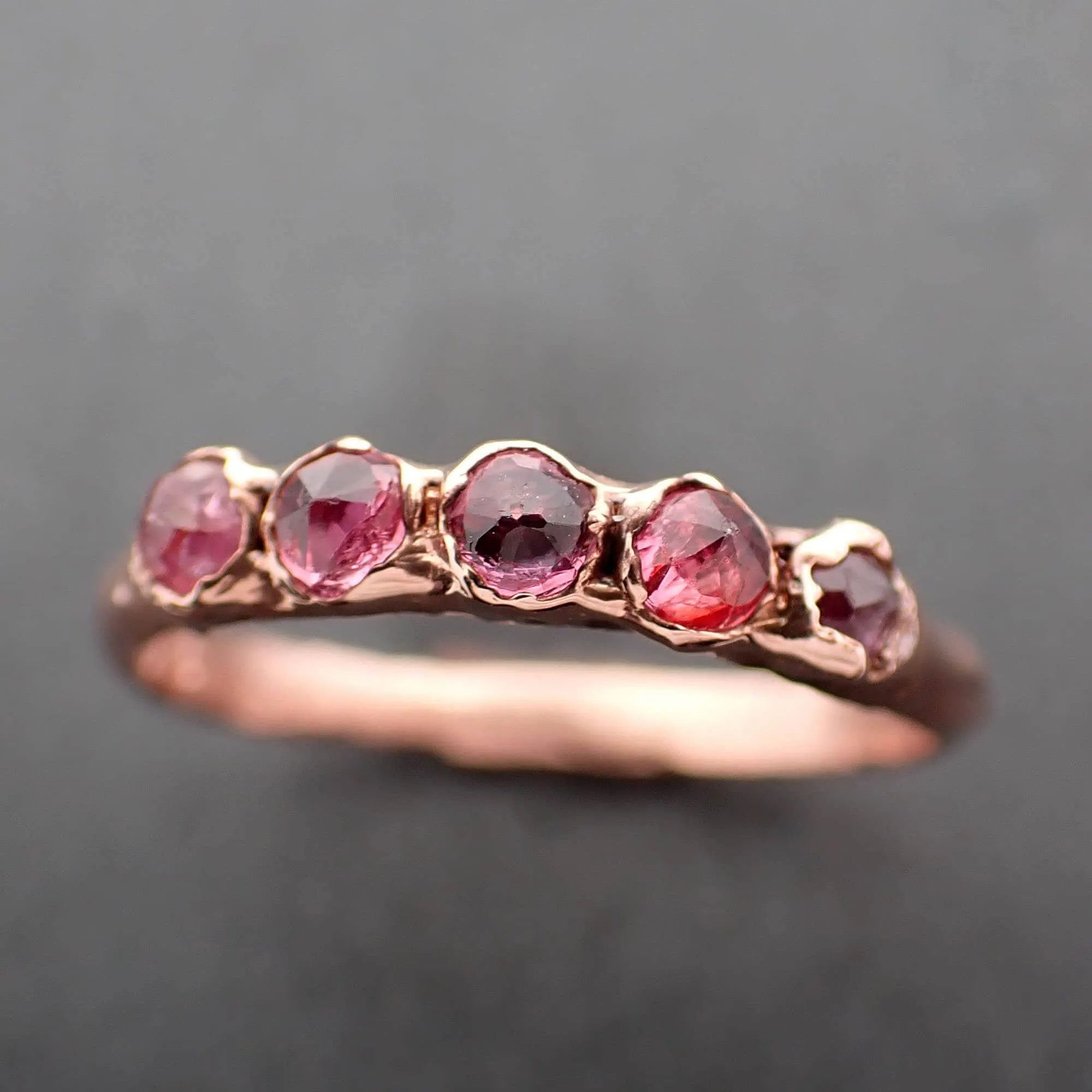 Fancy cut Ruby Rose Gold Ring Gemstone Solitaire recycled 14k statement cocktail statement 3336