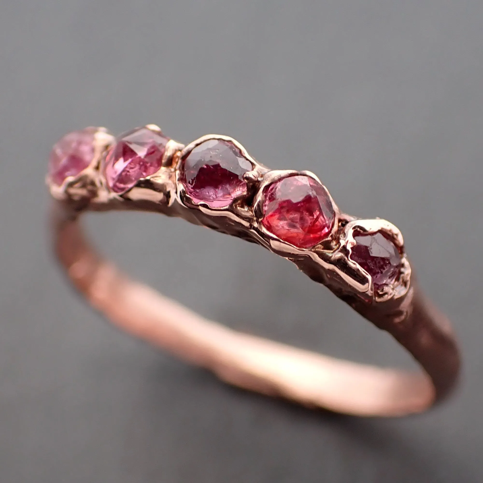 Fancy cut Ruby Rose Gold Ring Gemstone Solitaire recycled 14k statement cocktail statement 3336