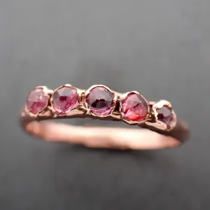 Fancy cut Ruby Rose Gold Ring Gemstone Solitaire recycled 14k statement cocktail statement 3336