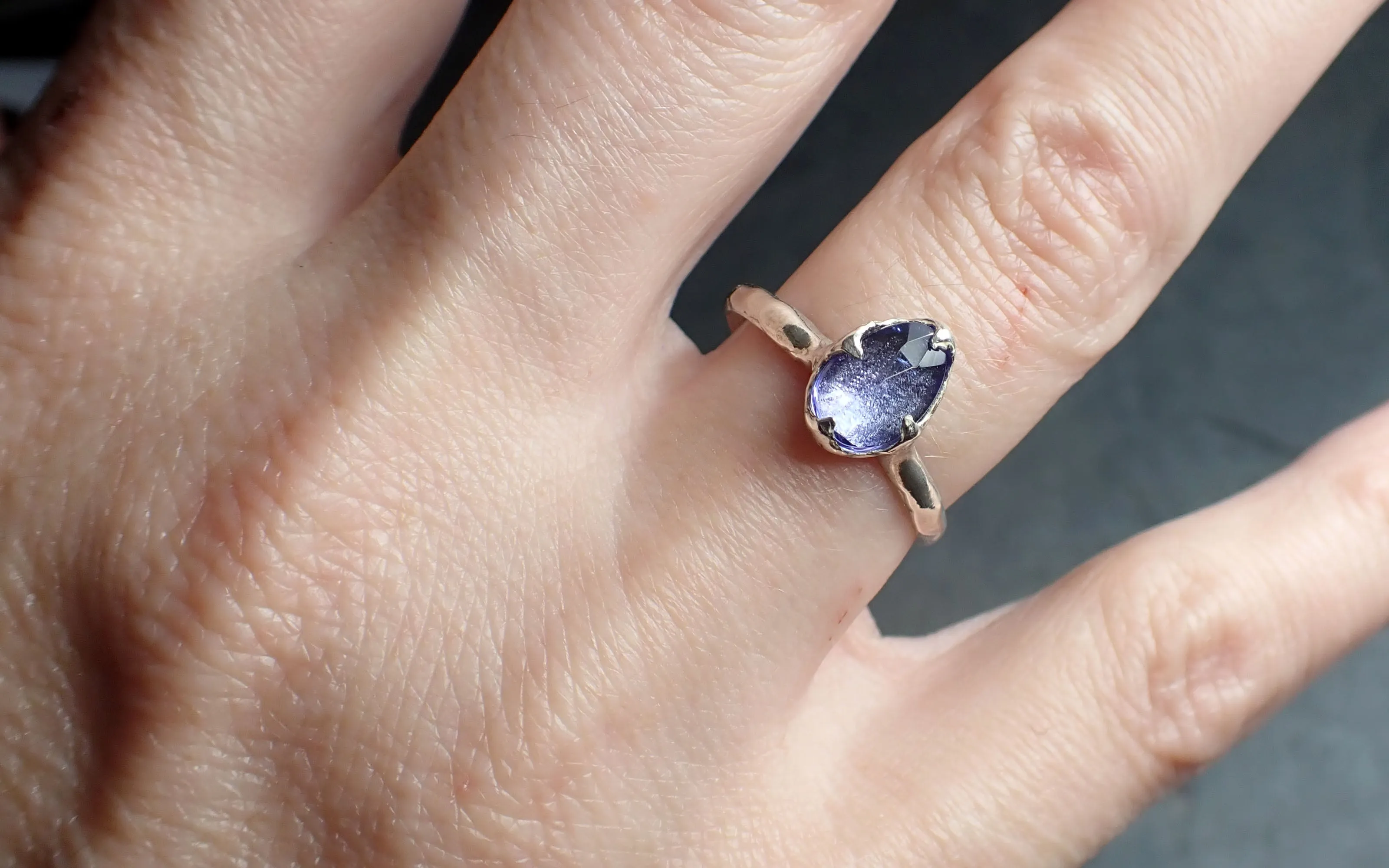 fancy cut tanzanite sterling silver ring gemstone solitaire recycled statement ss00080 Alternative Engagement