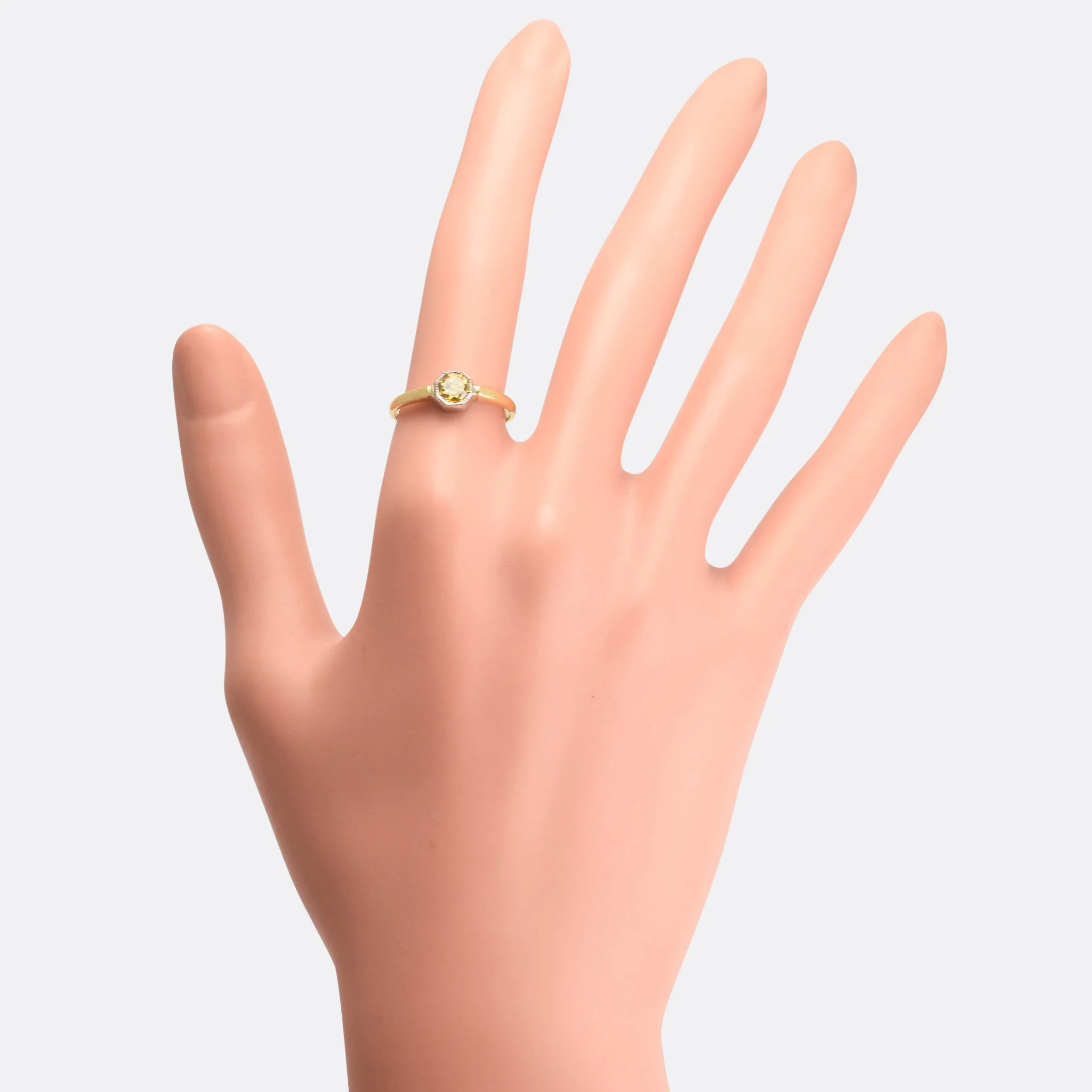Fancy Intense Orangish-Yellow Diamond Solitaire Ring